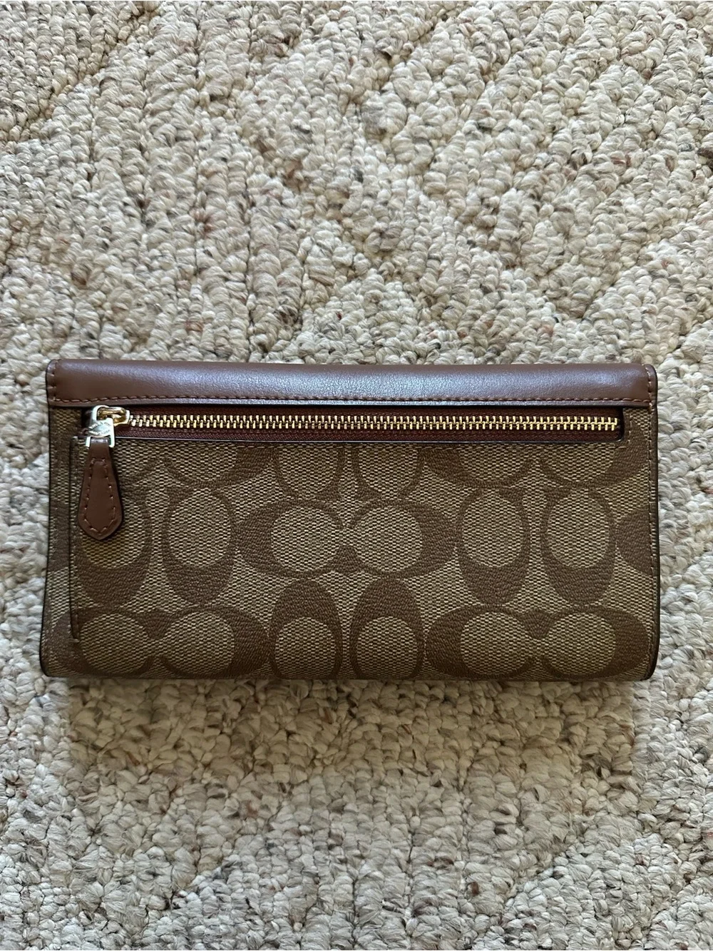 Coach Slim Trifold Wallet in Signature Canvas
